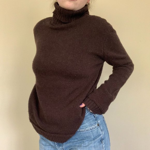Brown Long Sleeve Turtleneck - Picture 1 of 9